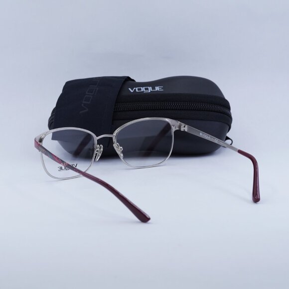 Final Price! Vogue VO4072 5055 Dark Red/Silver Eyeglasses 52mm - Picture 2 of 13